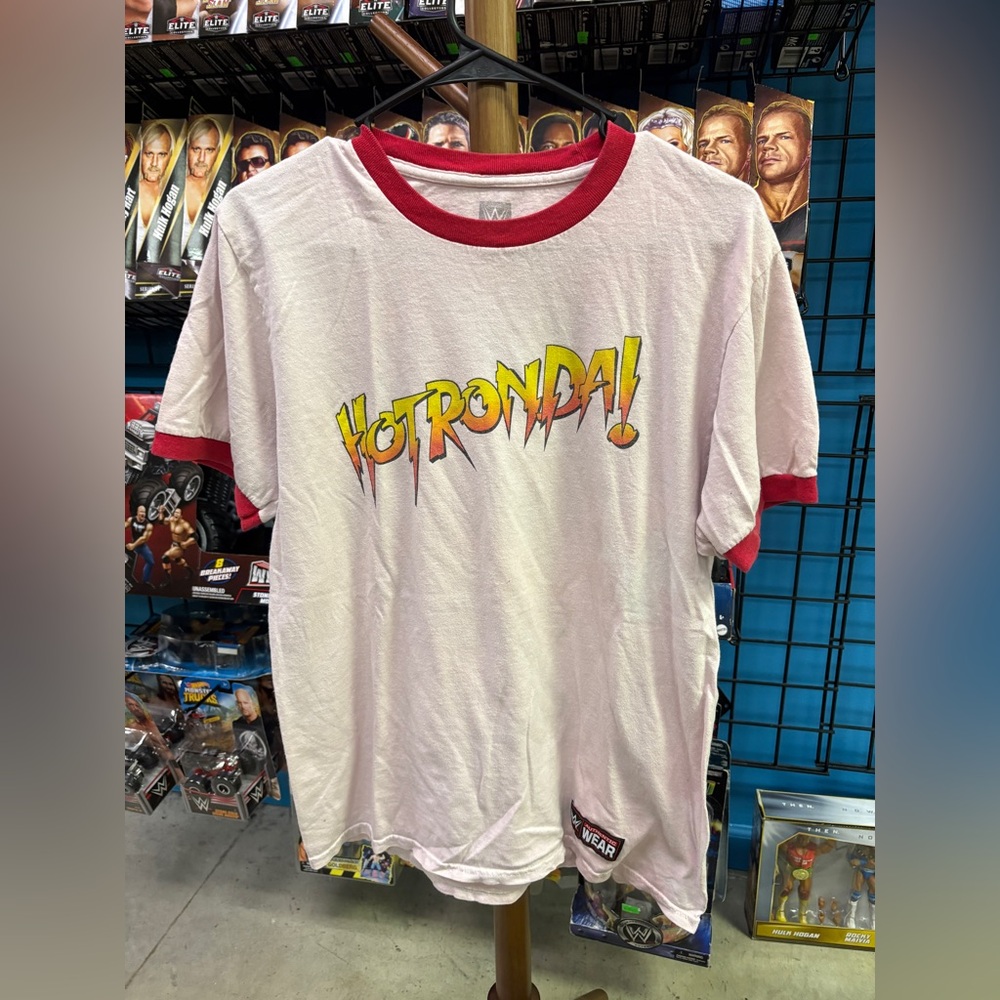 WWE Authentic Hot Ronda White and Red Men's Shirt